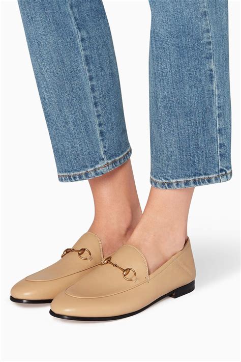 gucci loafers light tan|gucci women's loafers.